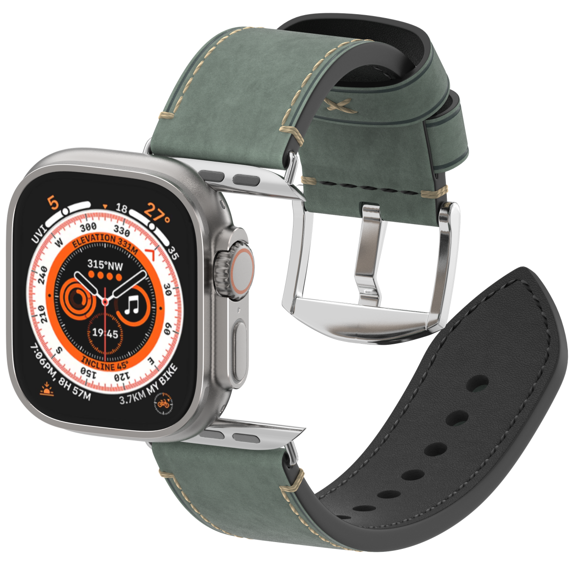 Premium Vintage Leather Band for Apple Watch ,  Handcrafted Distressed Finish