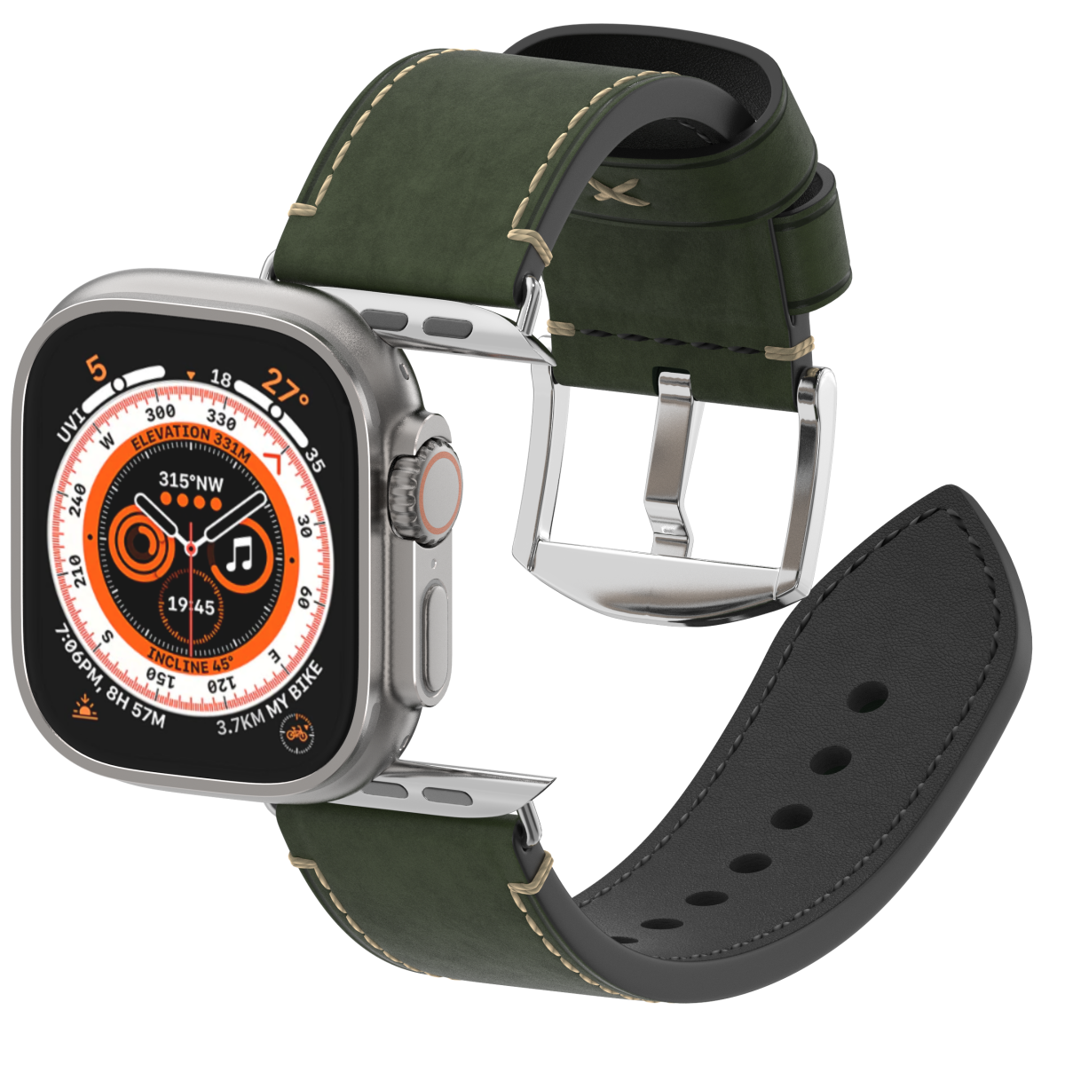 Premium Vintage Leather Band for Apple Watch ,  Handcrafted Distressed Finish