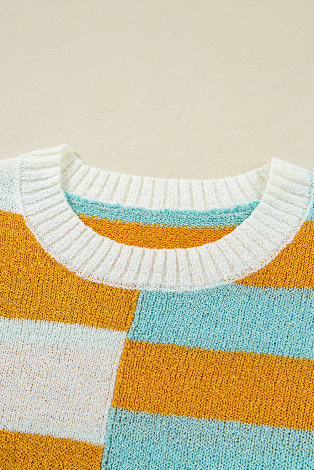Stripe Colorblock Long Sleeve Sweater