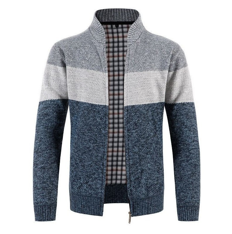 Button-up thick sweater coat