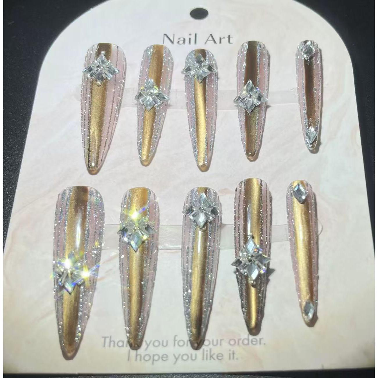 1063 Handmade Nail Wear Nail Art Reusable Press on Nails False Nails