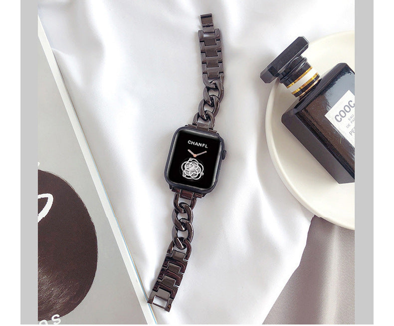 Chic Tweed Metal Premium Watch Strap for Apple Watch