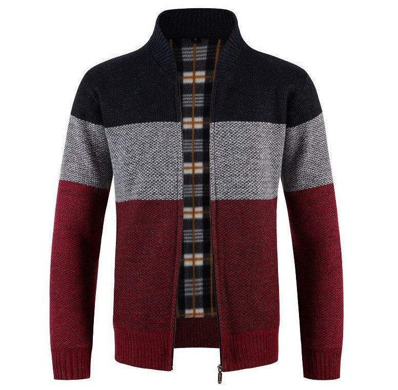 Button-up thick sweater coat