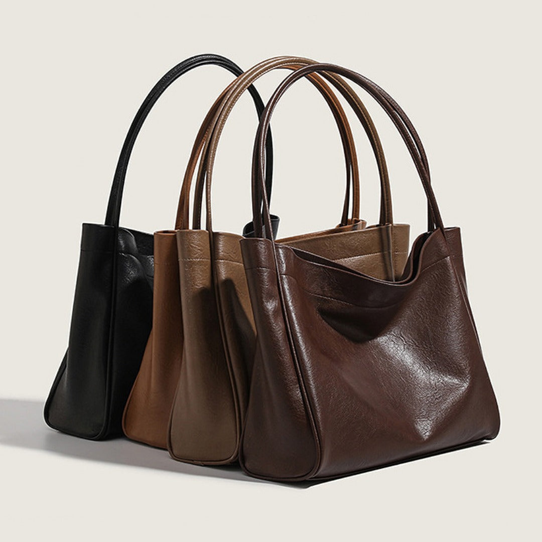 Elegant Ladies Tote Bag – Retro Minimalist & Versatile Commuter Shoulder Bag for Autumn and Winter