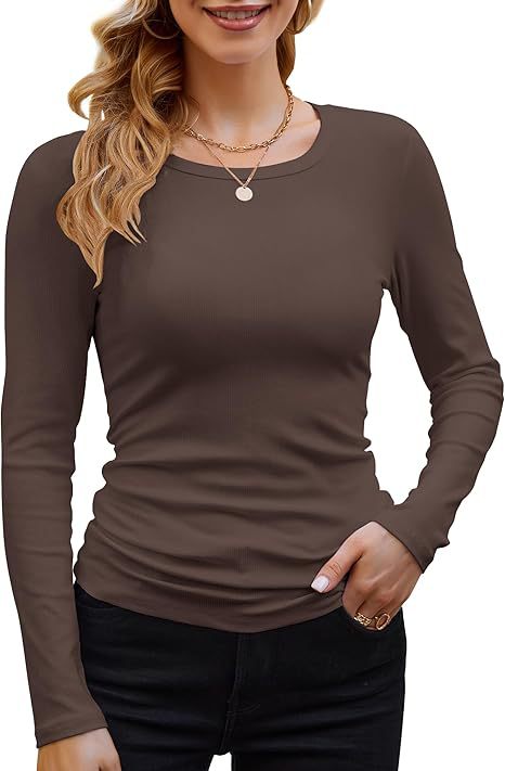 Womens Ribbed Long Sleeve T-Shirt