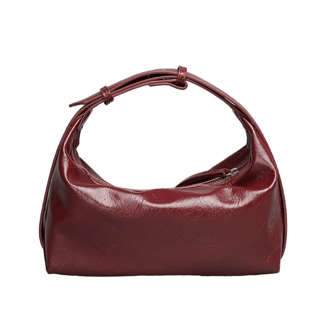 Casual soft texture underarm bag, minimalist commuter shoulder bag women, versatile hobo small square bag