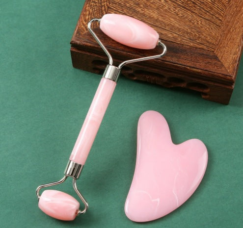 Heart-shaped crystal roller massage board
