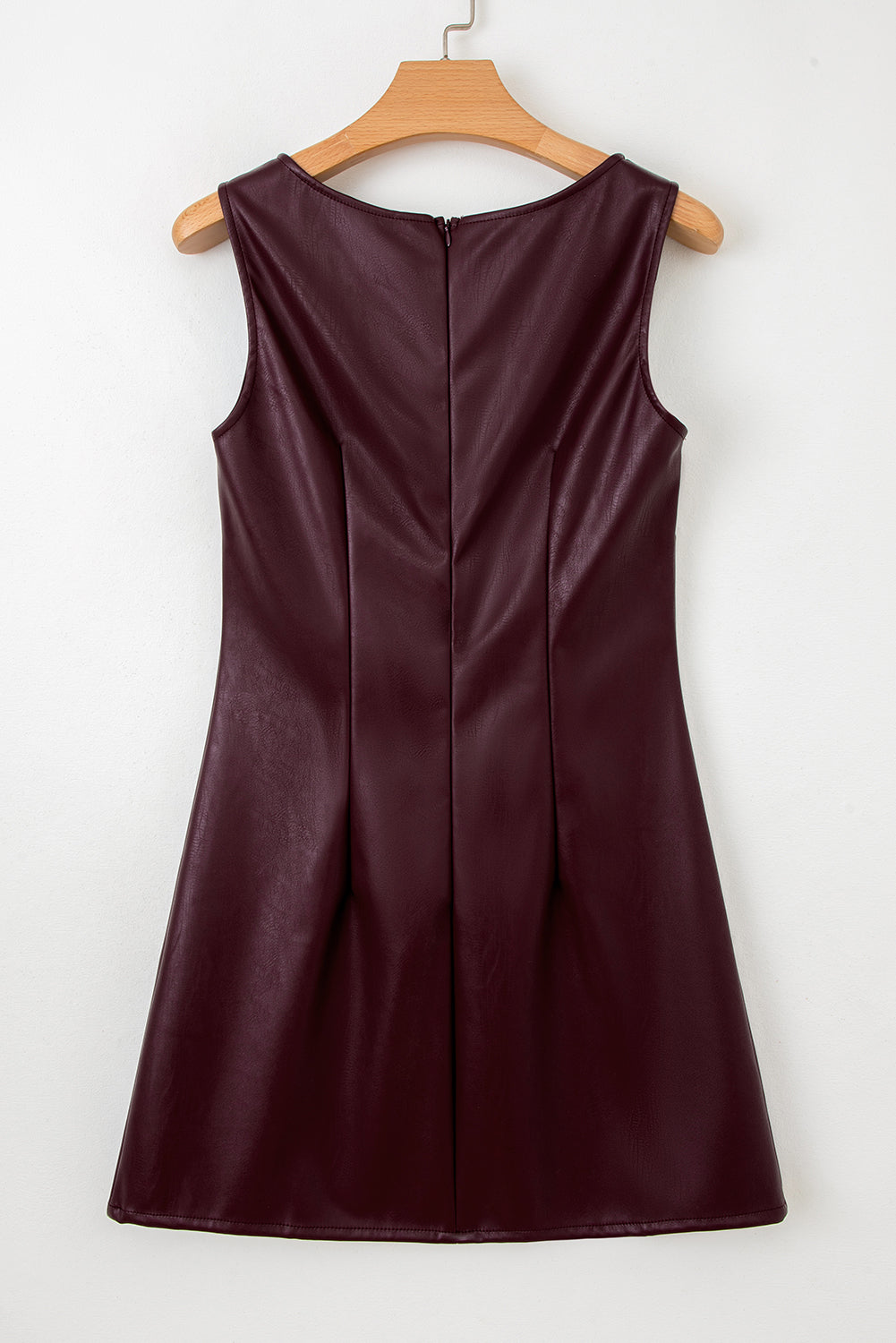 Vegan Leather Sleeveless Mini Dress