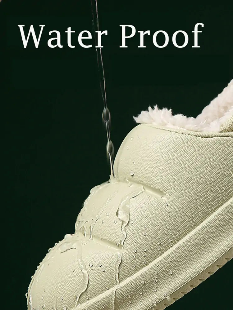 Waterproof Warm Fur Slippers - # GIAA73610008