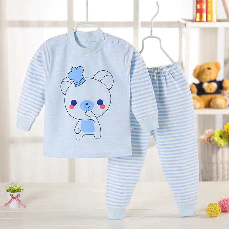 Children's Cotton Pajama Set for Fall and Winter - # BAAA81810029