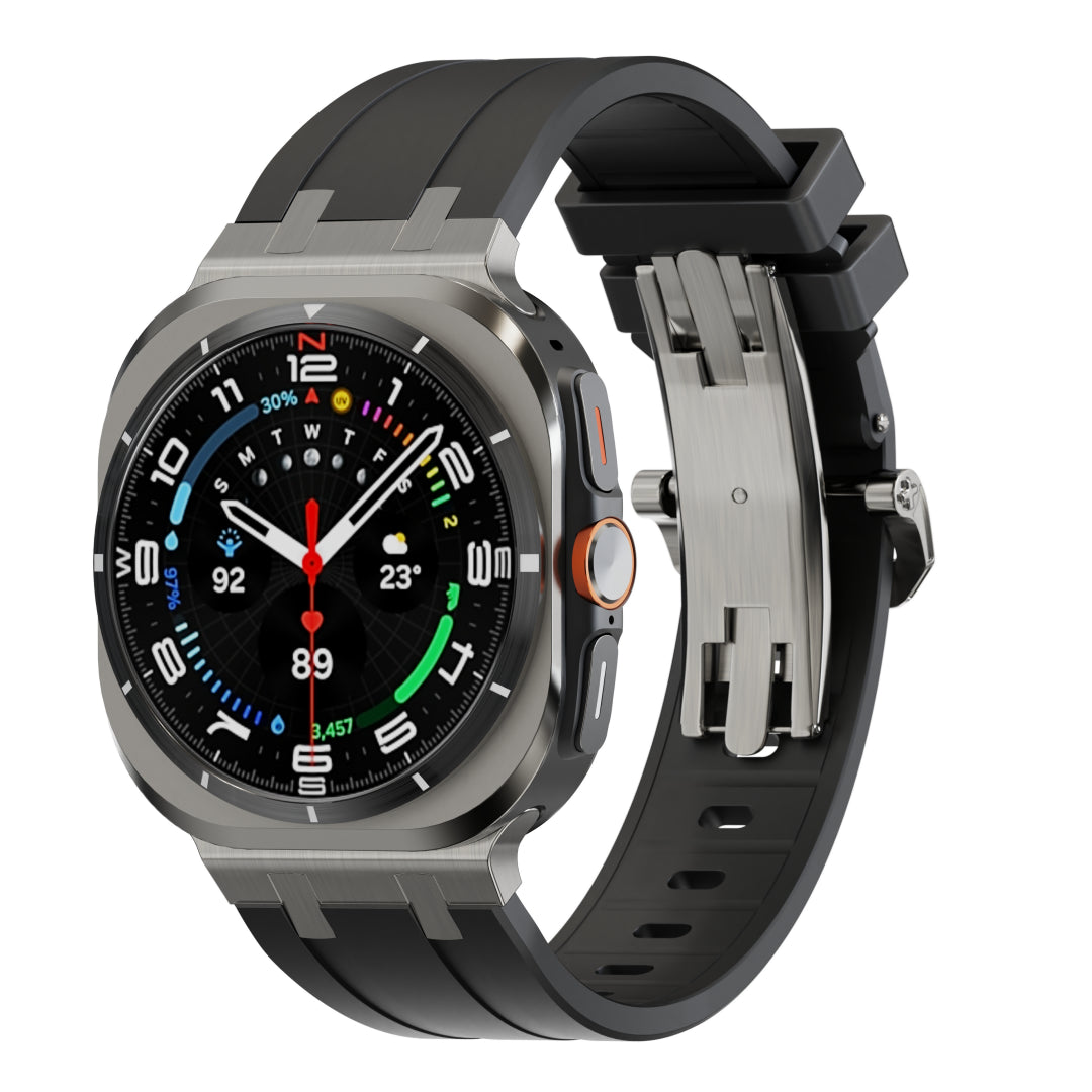 Luxury AP Butterfly Buckle Silicone Band For Galaxy Watch 20mm