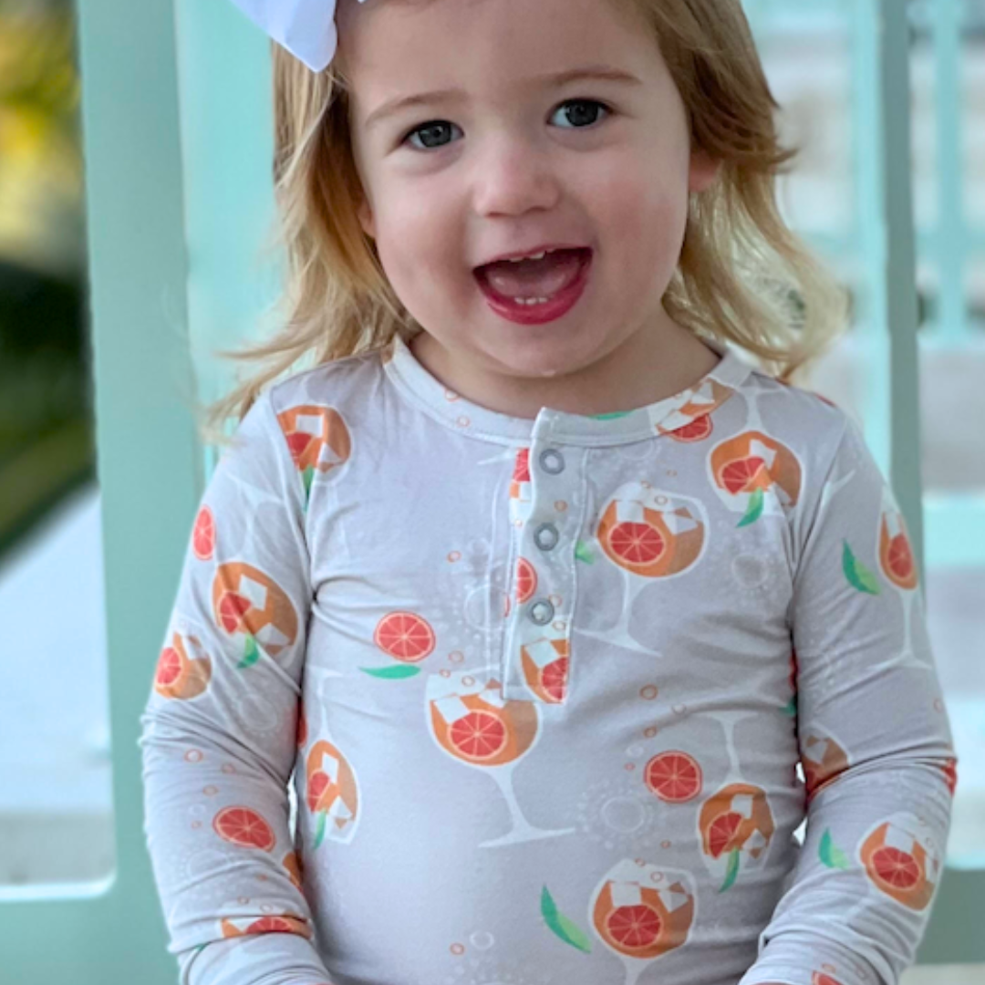 Amalfi Coast Aperol Spritz Gray Two-Piece Set