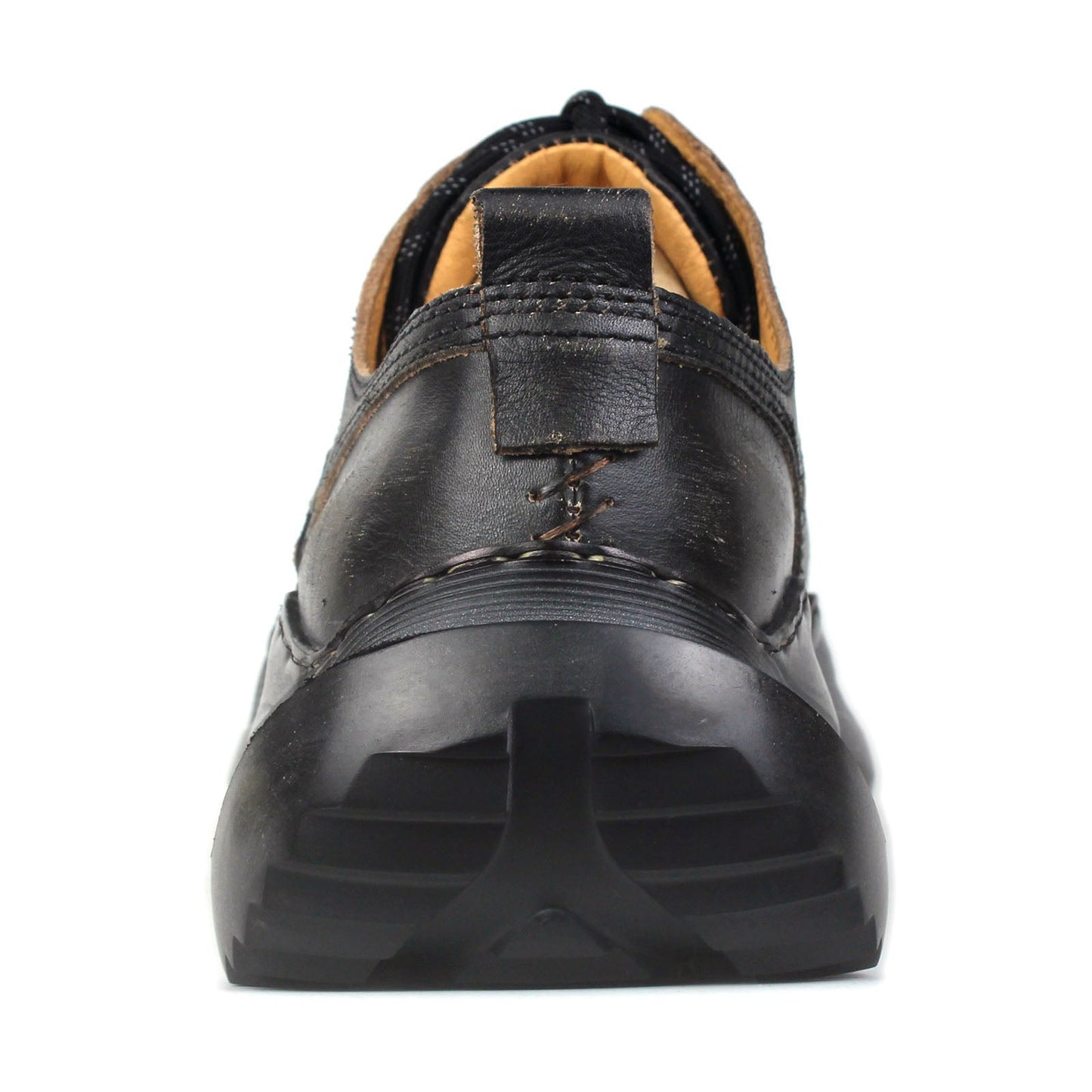 Men's Leather athletic walking Moto Boots OS-5008-S-2 Vintage Brown