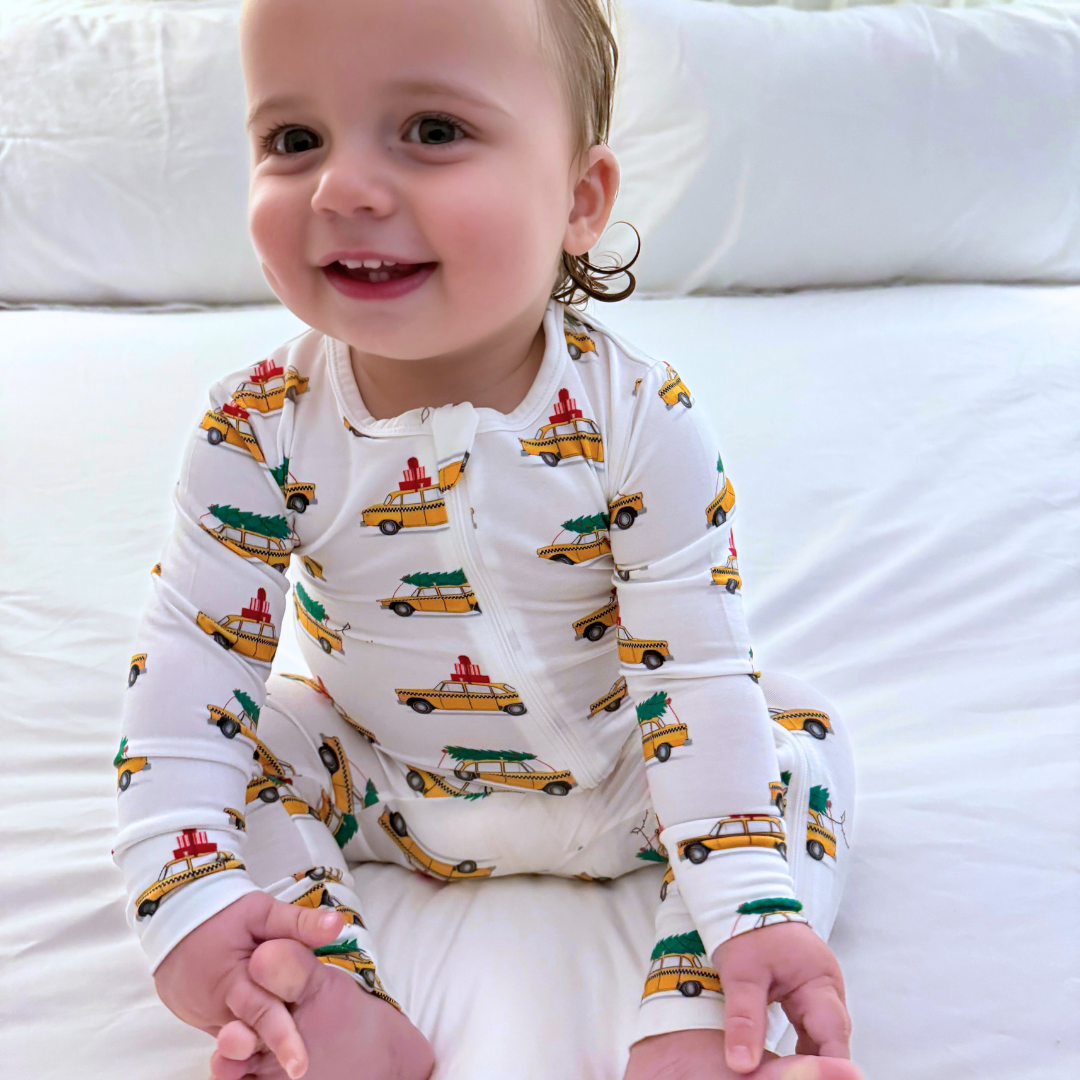 Christmas in New York Zippered Romper