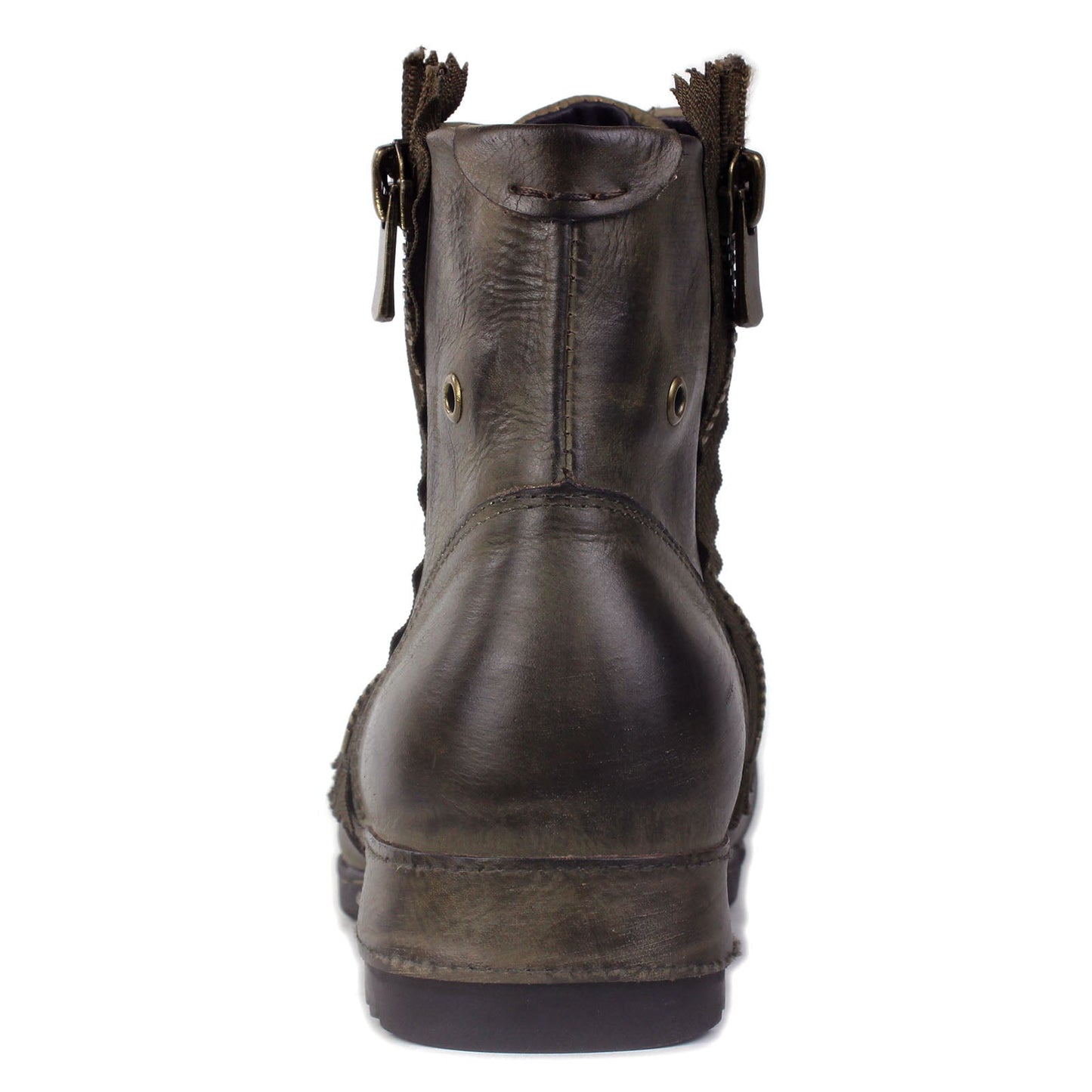 Men's Leather Ankle Moto Boots OS-5008-8-Retro-G