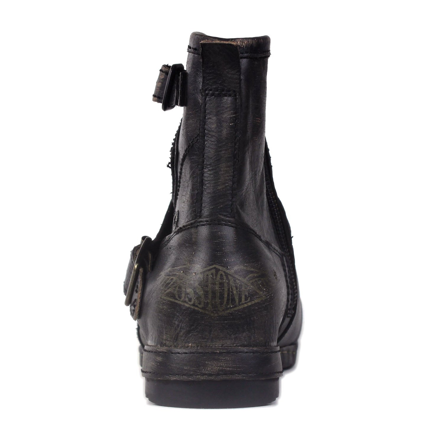 Men's Leather Ankle Moto Boots OS-5008-1-BS