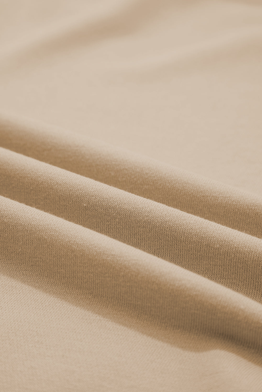 Solid Raw Edge Raglan Sleeve Side Slit Sweatshirt