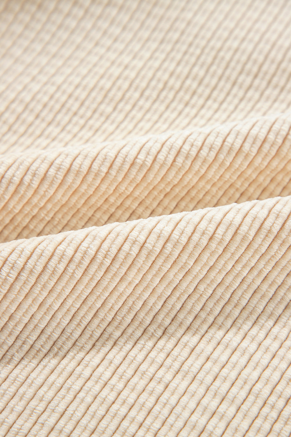 Solid Corduroy Button-Up Pocketed Shacket