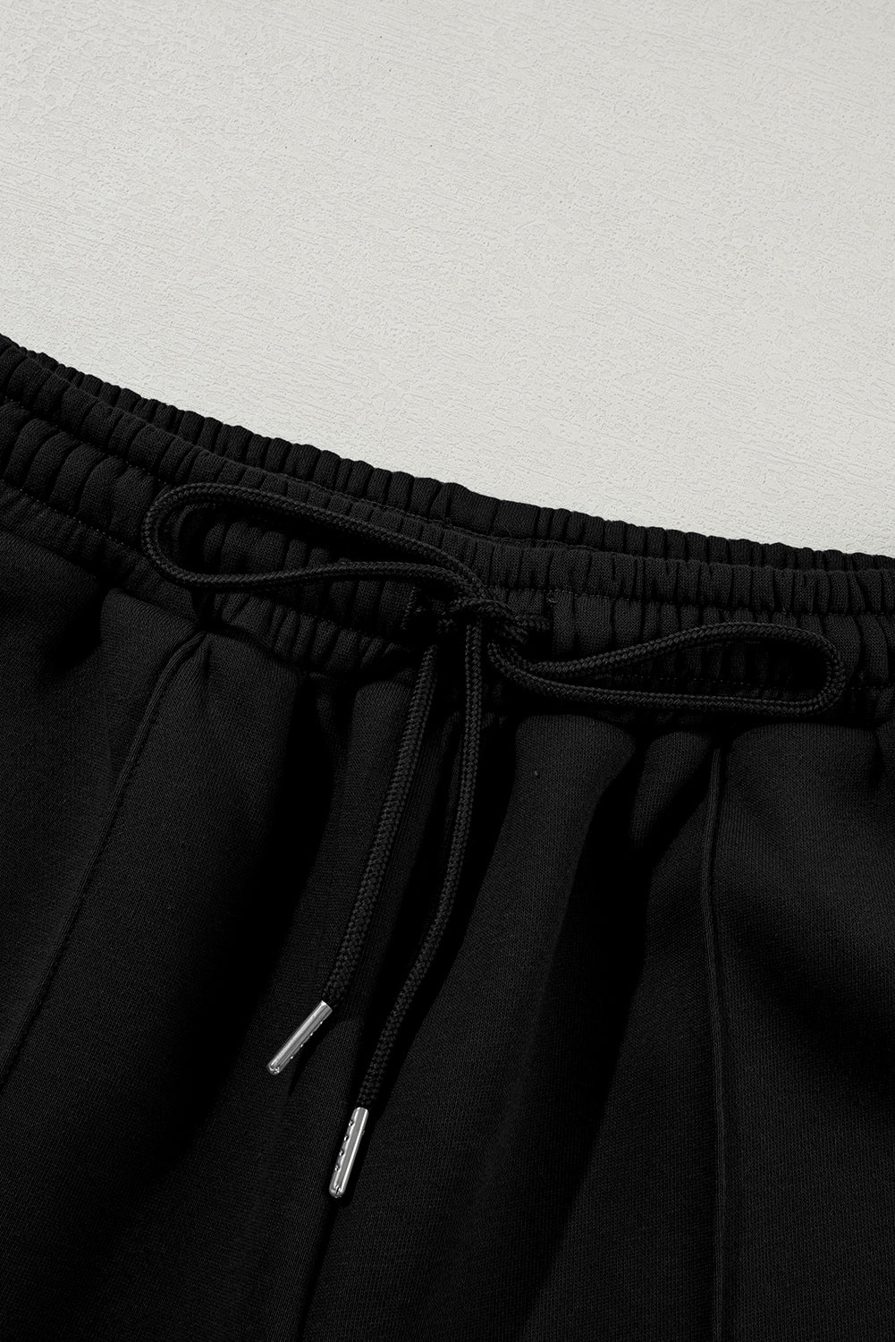 Solid Zip-Up Jacket and Drawstring Pants Set