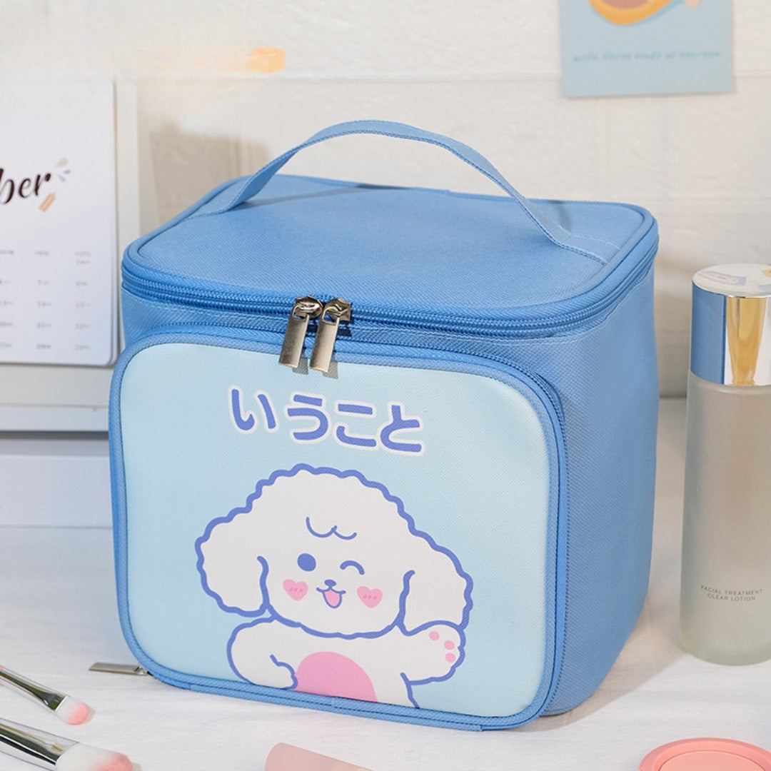 Cute Large Capacity Portable Storage Toilet Bag – Travel Bucket Cosmetic Bag for Women | Spacious Makeup Bag Organizers | Perfect Travel Makeup Bag