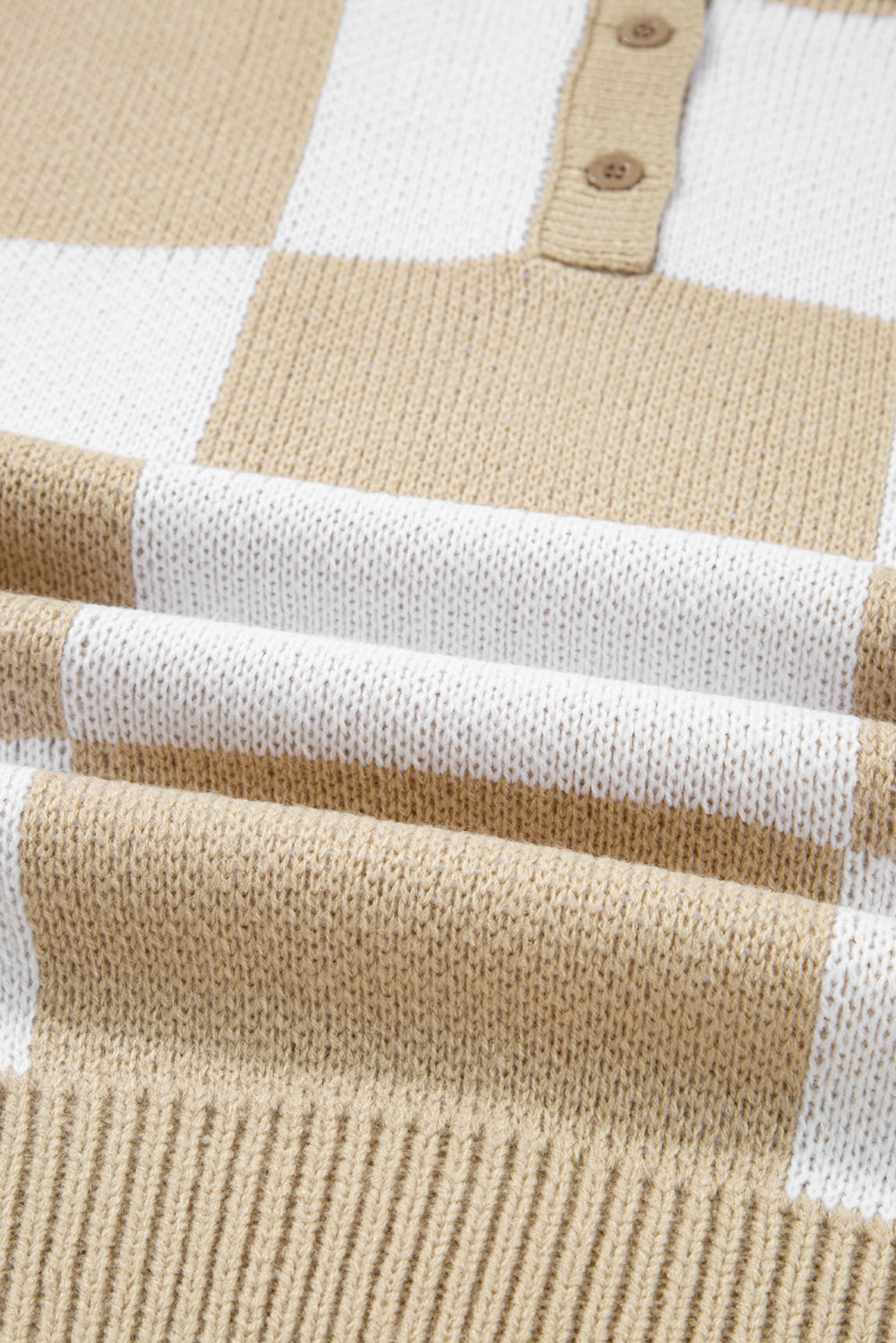 Checker Collared Long Sleeve Sweater