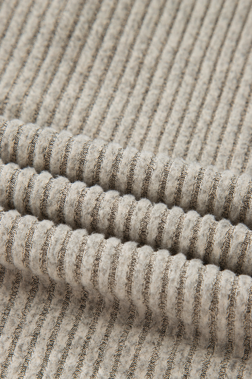 Solid Ribbed Knit Drop Shoulder Henley Top