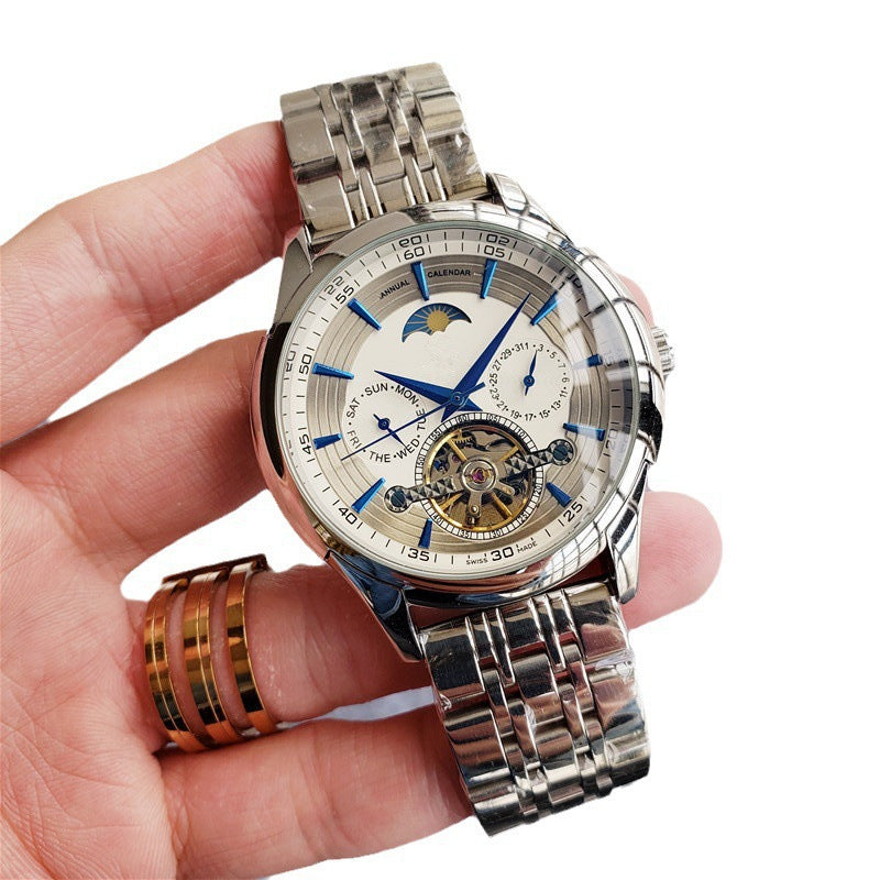 Mechanical automatic steel band watch