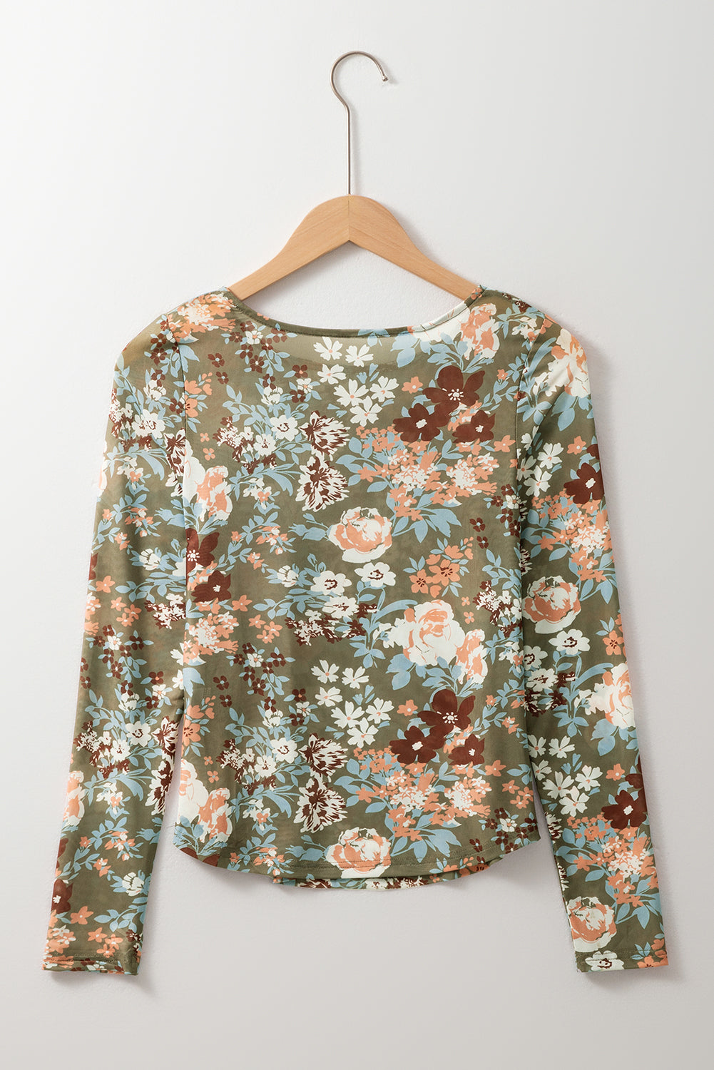 Floral Mesh Long Sleeve Top