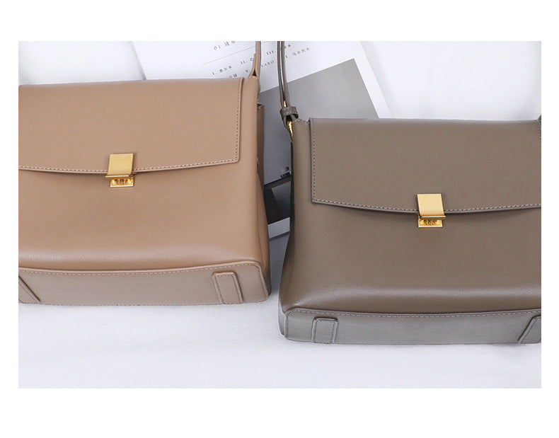 Genuine leather hobo messenger bag new trendy high-end shoulder bag 5155