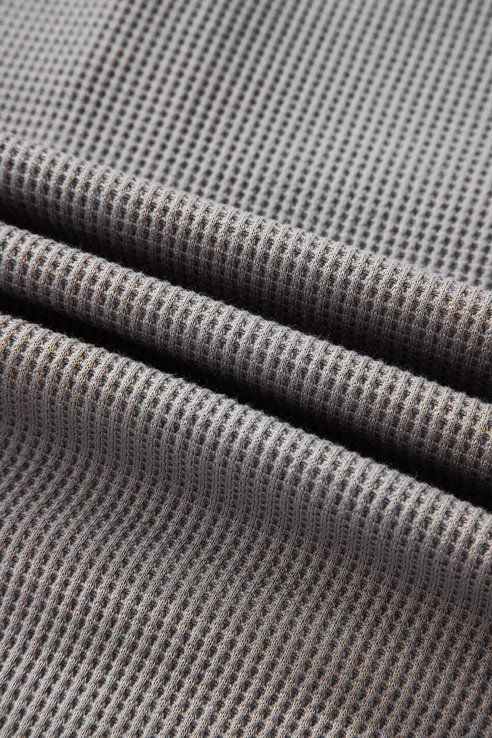 Stripe Waffle Patchwork Hooded Long Sleeve Top