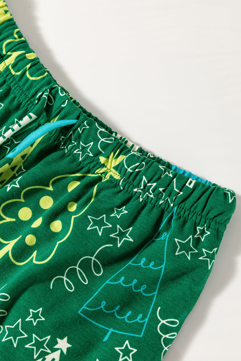 Christmas Tree V-Neck Tee and Pants Lounge Set