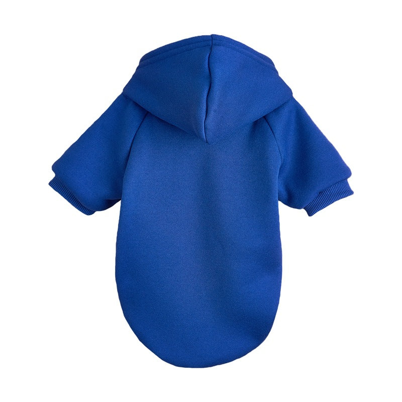 Classic Solid Color Hooded Pet Sweater for Dogs and Cats