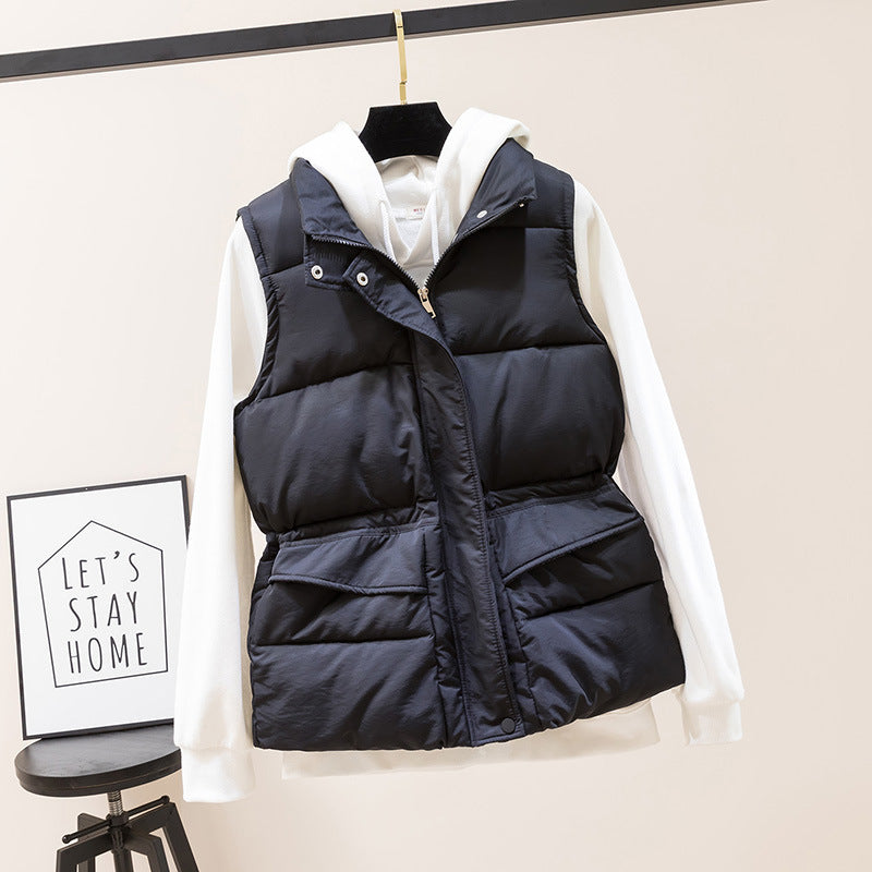 Women's Cotton Padded Vest Sleeveless Casual Jacket