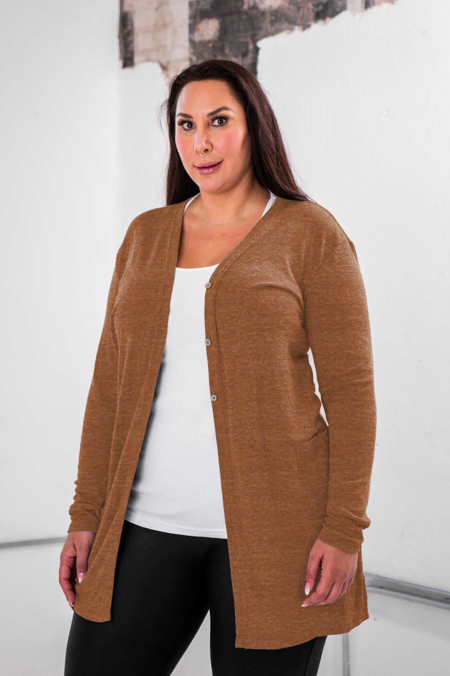 Ladies Eco-Triblend Rib Cardigan