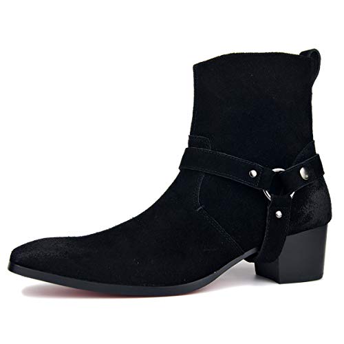 Dress Boot for Men Suede Leather with Belt Chelsea Boots OS-JY002-US