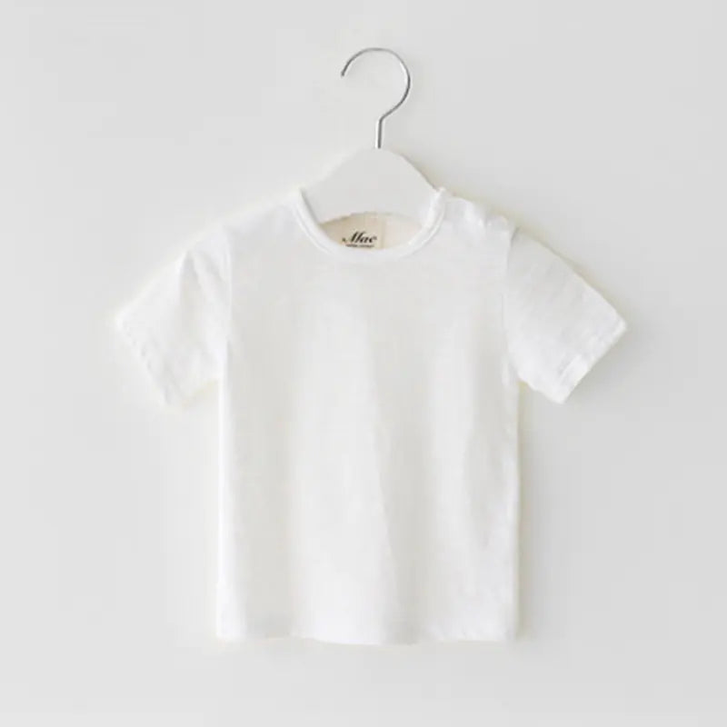 Soft Comfortable Short Sleeve Solid Color T-Shirt for Kids - # BAAA1111010006