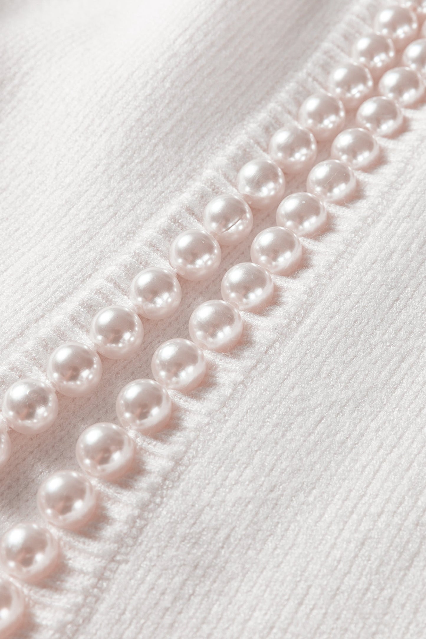 Pearl Embellished Open-Front Cardigan