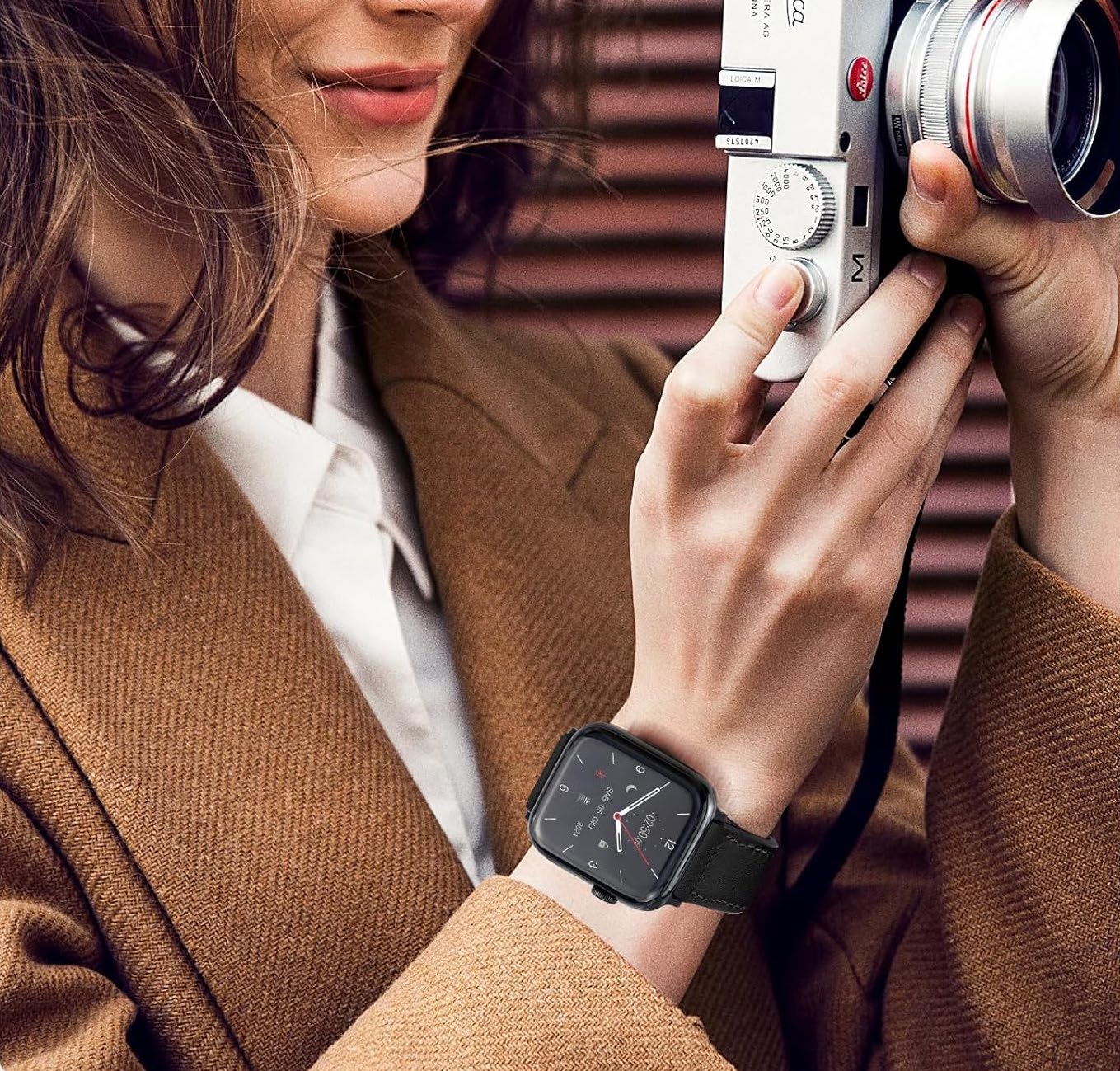 Magnetic Buckle Leather Band for Apple Watch