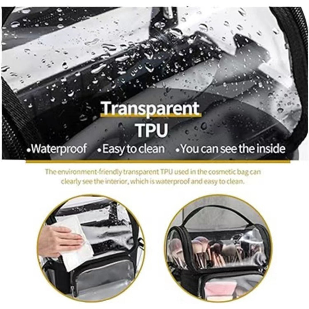 Portable vanity case transparent cosmetic bag, toilet bag storage bag, cosmetic bag transparent bag, Transparent Cosmetic Bag,
