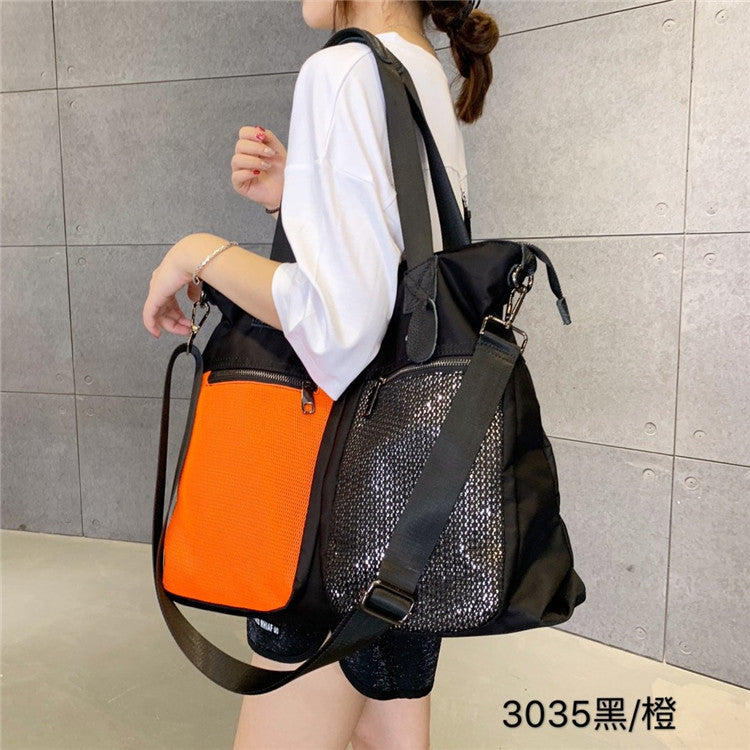 Large Shoulder Bag Simple Leisure Big Bag Nylon Mesh Shoulder Detachable Shoulder strap  hobo