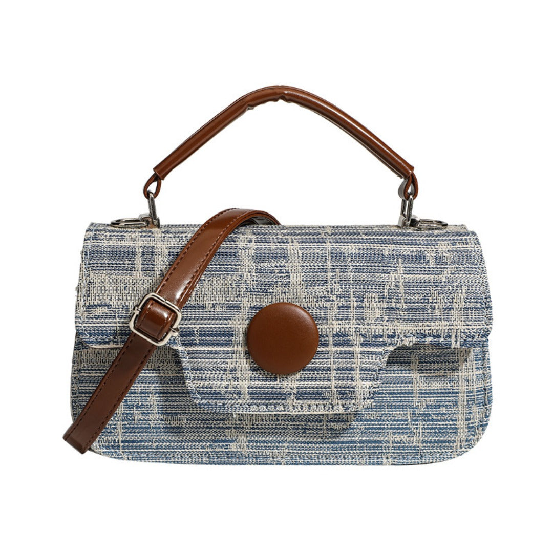 Handheld small tote bag, bag women's autumn fashion office workers handheld bag, small square bag, shoulder Crossbody bag women