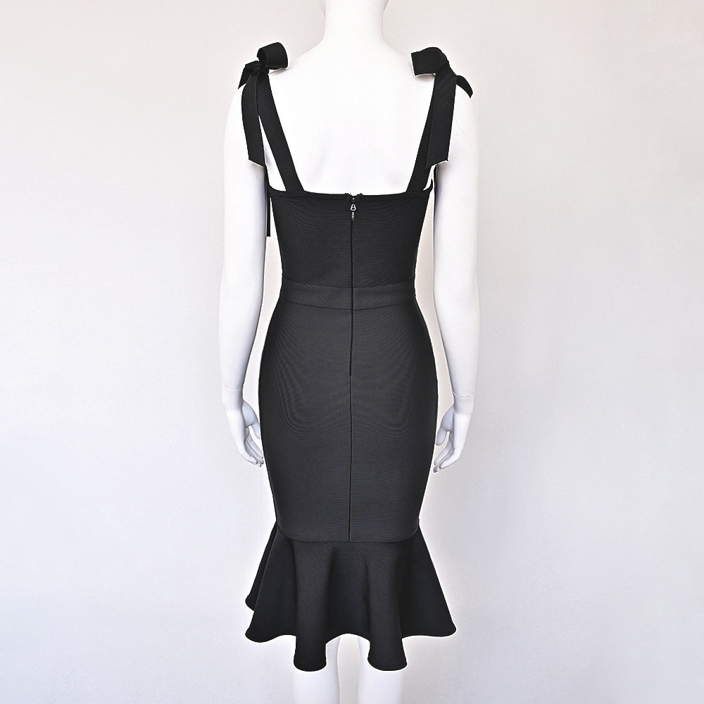 Bow Lace Bandage Dress