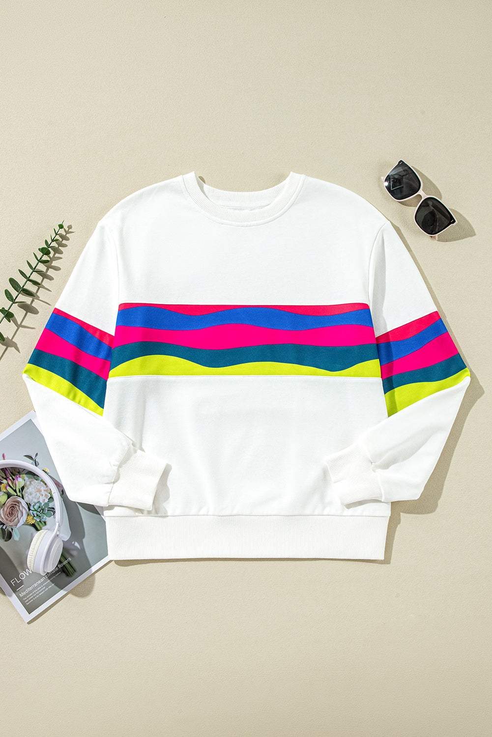 Stripe Patchwork Long Sleeve Top