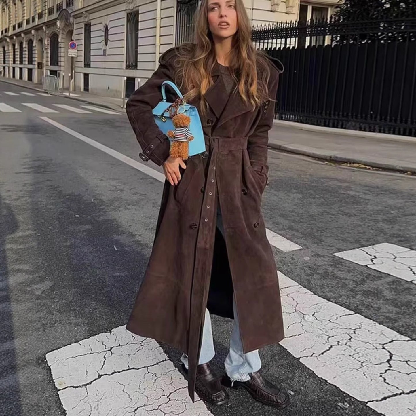 Casual Belted Trench Coat for Women