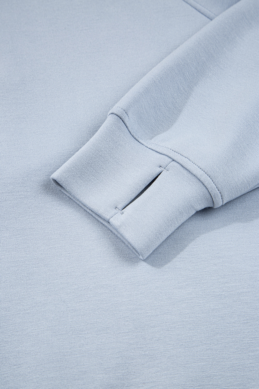 Solid Half- Zip Hoodie and Pants Set