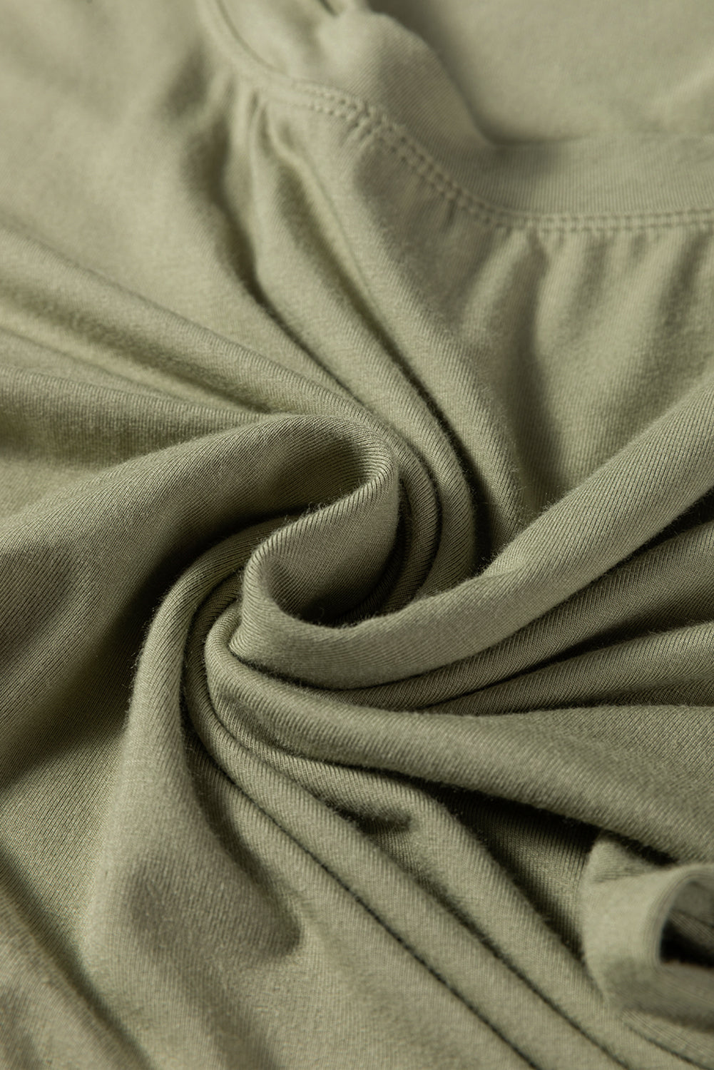 Solid Scoop Neck Long Sleeve Top