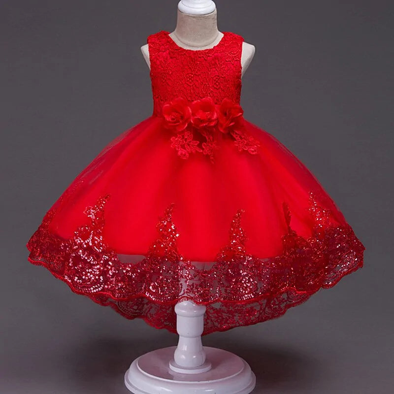Red Flower Girl Dress - # GIAA221710004