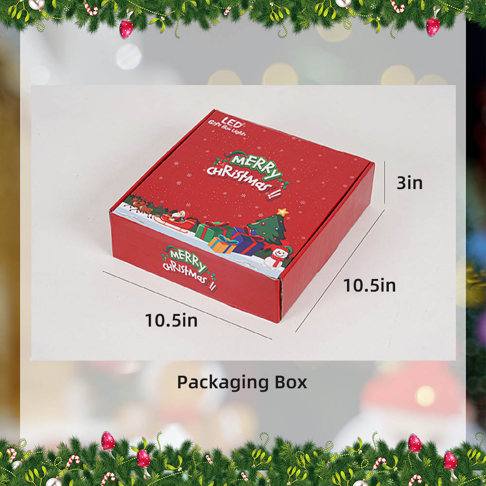 3 Pieces Foldable Christmas Decorations Lighted Gift Boxes with Multi-Color String Lights | NCS