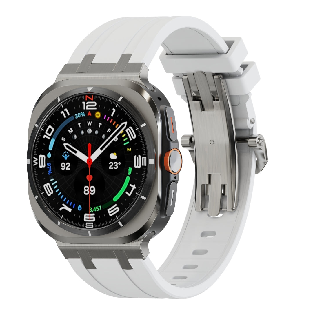 Luxury AP Butterfly Buckle Silicone Band For Galaxy Watch 20mm