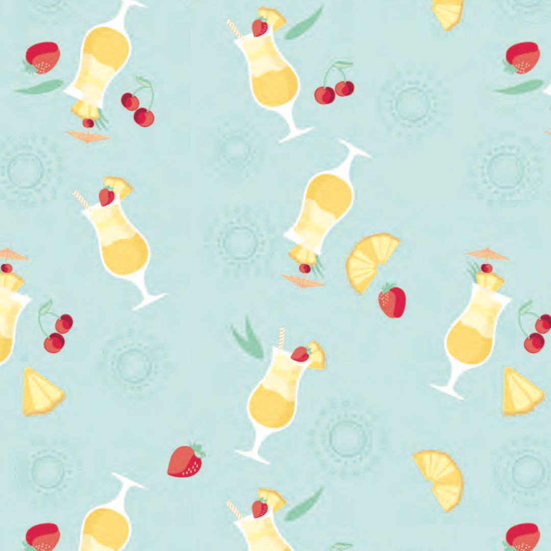 Miami Vice Fruit Smoothie Two-Piece Set